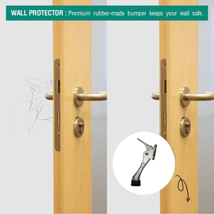 Tope de Puerta Antirrobo de un Toque, Ajustable, Resistente, de Aleación de Zinc, con Punta de Goma - Product Image 4