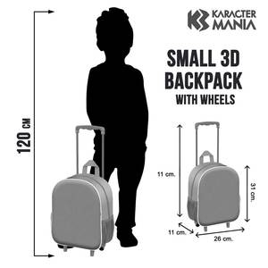 Karactermania For One Piece Monkey-Small <b>Backpack</b> with Wheels, Blue - Product Image 5