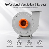 Ventilateur centrifuge à double entrée à pales courbées vers l'avant en acier inoxydable à faible bruit, entraînement direct 380V, haute efficacité pour CVC