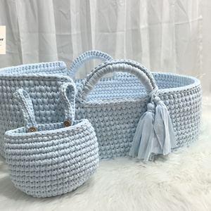 Star New Pattern Baby Diaper Table Poly Color Woven Hand <strong>Basket</strong> for Newborn Discharge Stylish Storage Solution - Product Image 3
