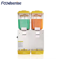 Extracteur de jus Foodsense de haute qualité à grande capacité avec 2 réservoirs, machine à boissons froides 16L*2, distributeur de jus
