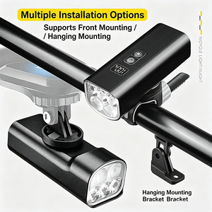 防水可充电 Type-C 充电 LED 山地自行车前灯 铝合金手电筒 适合夜间骑行 - Product Image 6