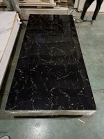 Lembaran Marmer PVC UV Hitam Berkualitas Tinggi 1220*2440mm untuk Dekorasi Interior