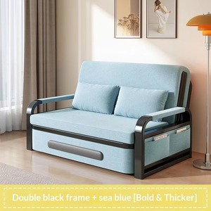 Sofá Cama Moderno al por Mayor, Convertible, Plegable, con Almacenamiento, Bolsillo Lateral, Tela Lavable, para Hotel, Dormitorio, Suave y Fresco - Product Image 6