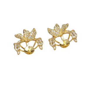 Aretes de Plata S925 con Diseño de Molino de Viento JG5965, Accesorios para Manualidades, Bolsa de Joyería con Perlas Cuadradas de 8-10 mm, Soporte Hueco Semiterminado - Product Image 5