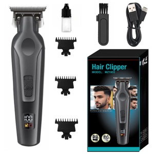 2025プロ用耐久性バッテリーヘアサロン電気ヘアトリマー防水デザインオイルヘッド彫刻専用クリッパー - Product Image 4