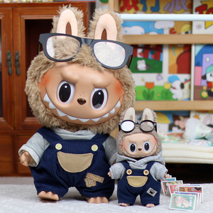 Labubu <b>Doll</b> Clothes Autumn Overalls 15cm 17cm Plush Toy Outfit Unisex Kids <b>Accessories</b> - Product Image 1