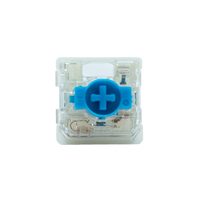 Interrupteur mécanique GATERON KS-33 Low Profile 3.0 bleu, 60g, 5 broches, RGB, pour clavier gaming DIY personnalisé, fond blanc