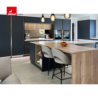 AllandCabinet Armoire de cuisine moderne et intelligente de taille moyenne avec finition laquée Porte en PVC MDF Carcasse Marbre Quartz Comptoir Usage domestique