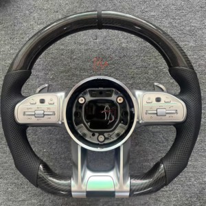 Volante Deportivo de Fibra de Gamuza para Mercedes-Benz, para Modelos W221, W205, W212, W213, B 300 <span class=keywords><strong>AMG</strong></span>, A45, LA45, <span class=keywords><strong>63</strong></span>, W204, X5, X3, <span class=keywords><strong>GL</strong></span>, en Cuero - Product Image 2