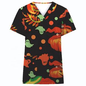 2023 핫 세일 간호사 병원 유니폼 여성 할로윈 의상 섹시한 V 넥 티셔츠 스크럽 유니폼 탑스 - Product Image 5