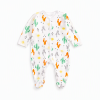 Fabricant OEM – Pyjama bébé en coton à pieds couverts, barboteuse à manches longues pour nourrisson, body unisexe pour nouveau-né – Vente en gros et dropshipping