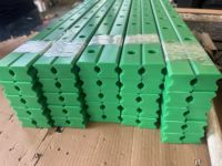 Guide-chaîne de type T 08B à double rangée en polyéthylène à haute résistance moléculaire 16A, guide coulissant en PE, bande de protection en nylon résistant à l'usure
