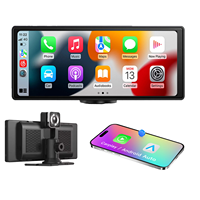 Enregistreur portable CarPlay 10,26 pouces, navigation Bluetooth, enregistrement double avant et arrière, projection sur écran de rétroviseur