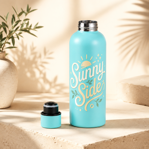 Custom Text Stainless Steel Eco-Friendly Vacuum Insulated Water <b>Bottle</b> for Camping Office School and Gifts - Product Image 3