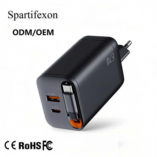 PD 3.0 45W Fast Charging Type-C Foldable Retractable OTP Protection Power Supply Adapter US/EU/UK Plugs for Mobile Phones