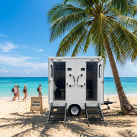 Toilettes mobiles, sanitaires portables, remorques sanitaires, douches portables avec lavabo, toilettes mobiles