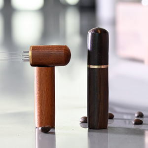 Distributeur de poudre de café en acier inoxydable, brise-grume en bois massif, style expresso, pour usage en café - Product Image 4