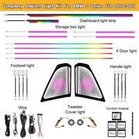 Luz Ambiental Cardoo para BMW Serie 5 F10 RHD 2011-2017, Accesorios de Iluminación LED Dinámica para el Interior del Automóvil, Luces para Cubiertas de Altavoces
