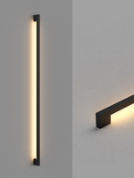 Longue bande lumineuse à Led simple Applique murale en aluminium Intérieur Ligne noire Appliques murales Applique d'escalier