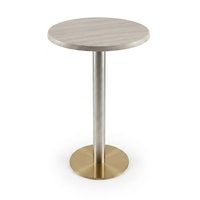 Tables de bar modernes en acier inoxydable, table de comptoir ronde pour hôtel, terrasse extérieure, fête et espace café de bureau