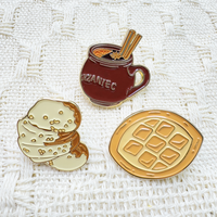 Insignes d'artisanat en métal en alliage de zinc de conception colorée de dessin animé personnalisé en gros épingle de revers en émail doux avec pochette en caoutchouc