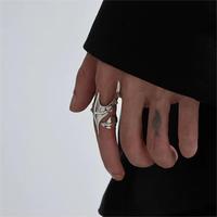 Nouvelle bague en alliage irrégulière extraterrestre unisexe transfrontalière conception de niche européenne et américaine Cyberpunk Hip-hop bijoux exagérés