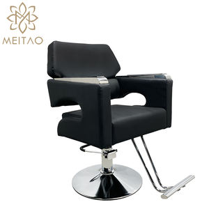 Vente en gros de meubles de salon de coiffure modernes, <span class=keywords><strong>coupe</strong></span> de cheveux hydraulique pour hommes et femmes, chaises de barbier professionnel en cuir doré - Product Image 1