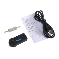 Nouveau récepteur audio mains libres pour voiture avec haut-parleur et microphone intégrés, adaptateur de port AUX pour une installation universelle