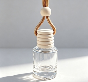 Flacon diffuseur de parfum pour voiture en verre transparent 6ml 8ml 10ml avec bouchon à vis en bois, conteneur vide pour parfum d'intérieur de voiture - Product Image 2