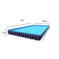 Personnalisation en gros grande piscine gonflable extérieure en PVC avec cadre en métal pliable à haute résistance pour chiens