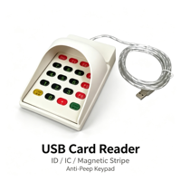 Lecteur RFID IC ISO14443A 13,56 MHz avec clavier anti-espionnage USB Plug-and-Play