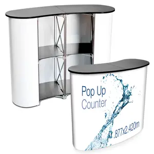 Telaio in alluminio Trade Exhibition Fiera di Promozione Pop Up Contatore, Stand di Promozione Tavolo