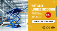 Plateforme élévatrice à ciseaux hydraulique pour entrepôt, plateforme élévatrice à ciseaux électrique, table élévatrice à ciseaux fixe pour la manutention des marchandises