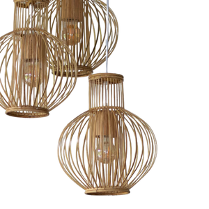 Decoración para el hogar pantalla tejida de bambú Restaurante Casa de Té linterna de bambú candelabro de bambú creativo hecho en Vietnam - Product Image 1