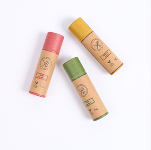 Tube en papier kraft brun compostable, impression personnalisée sur la surface, pour les fournitures de cosmétiques solides artisanaux - Product Image 4