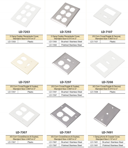 Placa de Pared Decorativa Combinada para EE. UU., Cubierta de Tomacorriente Doble, Placa de Interruptor, Tomacorriente para Cubierta de Plástico NFC de 15 A - Product Image 4
