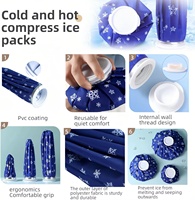 Sac de glace réutilisable de classe I pour les blessures sportives et les maux de tête, soulagement de la douleur, thérapie par le chaud/le froid, libération rapide de la glace (7*21cm)