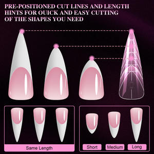 150 Pièces de Formes d'<span class=keywords><strong>Ongles</strong></span> <span class=keywords><strong>en</strong></span> Plastique Transparent Rose, Extension Sans Plateau <span class=keywords><strong>en</strong></span> Papier, Extension Rapide de <span class=keywords><strong>Gel</strong></span> UV, Allongement et Élargissement des <span class=keywords><strong>Ongles</strong></span> - Product Image 2