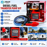 Pompe de transfert de carburant diesel 220V avec débitmètre et buse pour ravitaillement mobile