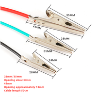 10 pièces pinces de Test Crocodile Alligator à Double tête pour bricolage fil de gaine électrique alimentation couleur fil de ceinture Test pratique