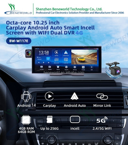 Factory10.25 "không dây Carplay Android 14.0 4 + 64G/8 + 128GB phổ xe thông minh màn hình với BT TF thẻ 3G/4G Sim Thẻ ADAS - Product Image 2