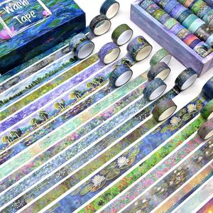 Washi Tape Set Monet Gold Foil Vintage Decorative Masking Tape,AdhesiveCraft Tapes for <b>Scrapbooking</b> Supplies,Journaling Supplies - Product Image 3