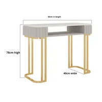 Table de Manucure Moderne en Métal, Optionnelle, pour Salon de Beauté, Poste de Manucure pour Femmes, Ensemble de Tables à Ongles - Vente Chaude