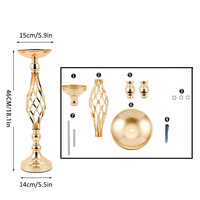 Vase en fer forgé de qualité supérieure, torsadé, élégant, pour centre de table de mariage, décoration de table, accessoires de mariage, support de bougie