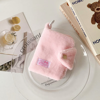 Portefeuille en peluche mignon, porte-cartes coréen, sac de rangement, porte-clés, mini sac cadeau