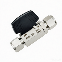 Vente directe d'usine SS316 3/8 Vanne à bille droite hexagonale Vanne à bille hexagonale Contrôle des fluides pour produits chimiques, huile et gaz, semi-conducteurs