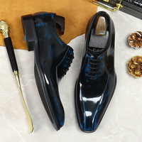 Chaussures pour Hommes Habillées Chaussures Formelles de Luxe en Cuir Véritable pour Hommes Chaussure Habillée avec Semelle Extérieure en Caoutchouc Vibram Chaussures En Cuir Pour Hommes