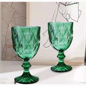 Sample Available Colorful Vintage Wine <strong>Glasses</strong> Amber Wedding Factory Wholesale Manufacturer <strong>Blue</strong> Minimalist Colored <strong>Glass</strong> Water Goblet - Product Image 5