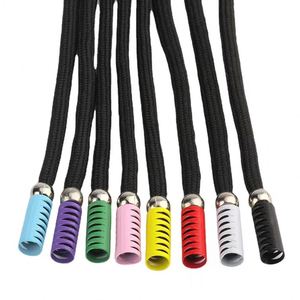 Cordon de serrage personnalisé de 10 mm, plat, blanc, réfléchissant, résistant à la traction, ciré, avec extrémités marquées, pour shorts de bain et sweats à capuche - Product Image 2